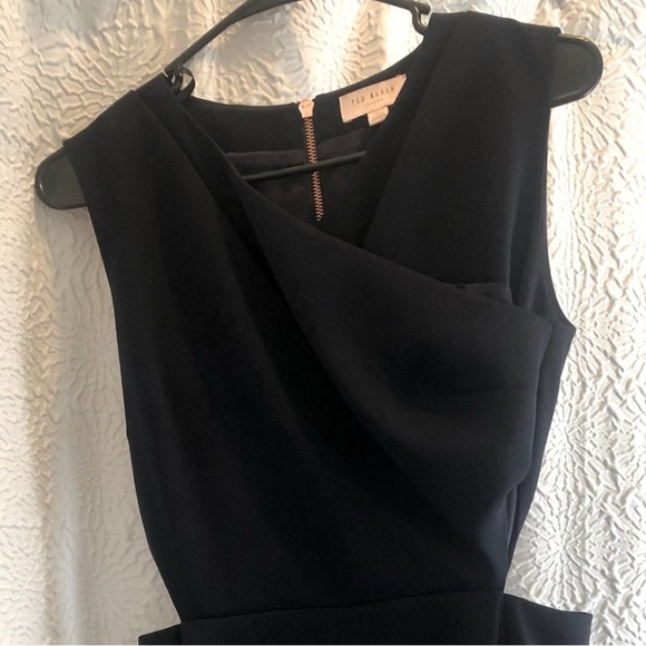 Ted Baker navy blue romper/jumpsuit with side cut outs. size 1 - Picture 7 of 7